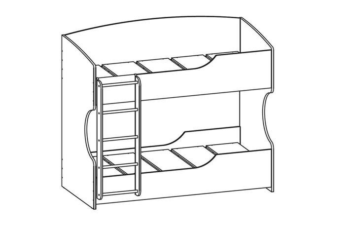 Схема сборки двухъярусной кровати Онтарио